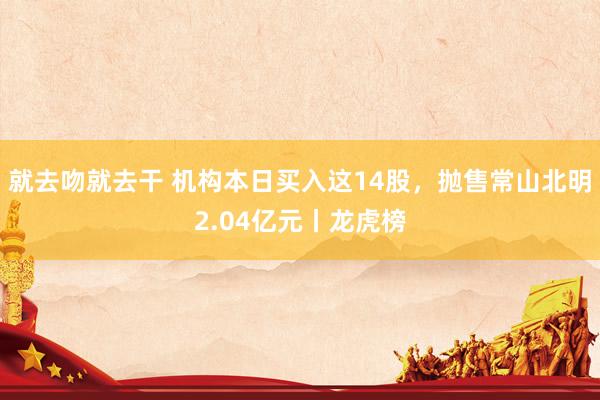 就去吻就去干 机构本日买入这14股，抛售常山北明2.04亿元丨龙虎榜