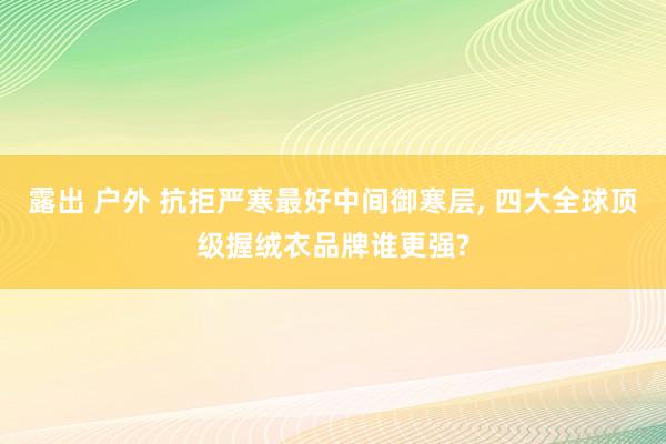 露出 户外 抗拒严寒最好中间御寒层， 四大全球顶级握绒衣品牌谁更强?