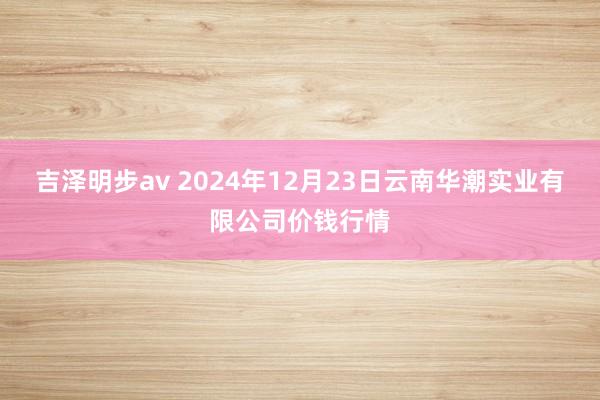 吉泽明步av 2024年12月23日云南华潮实业有限公司价钱行情