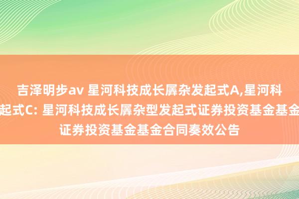 吉泽明步av 星河科技成长羼杂发起式A,星河科技成长羼杂发起式C: 星河科技成长羼杂型发起式证券投资基金基金合同奏效公告
