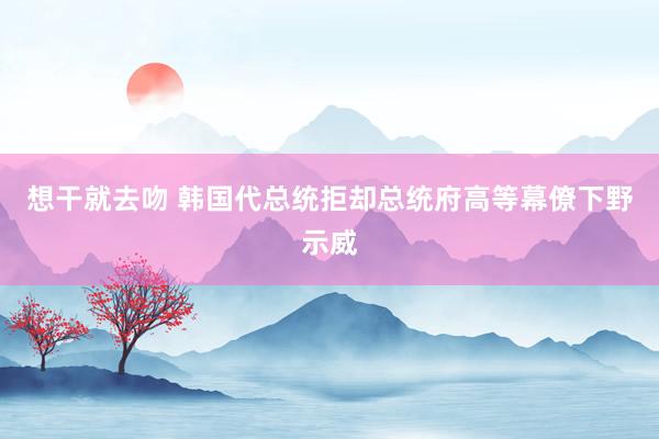 想干就去吻 韩国代总统拒却总统府高等幕僚下野示威