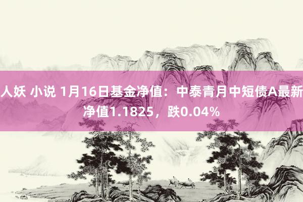 人妖 小说 1月16日基金净值：中泰青月中短债A最新净值1.1825，跌0.04%