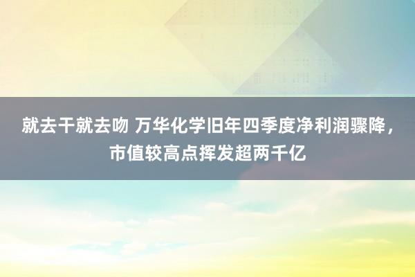 就去干就去吻 万华化学旧年四季度净利润骤降，市值较高点挥发超两千亿