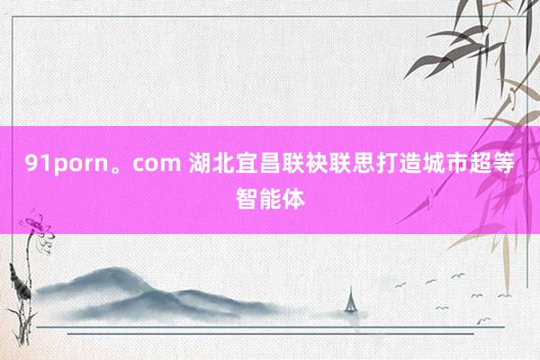91porn。com 湖北宜昌联袂联思打造城市超等智能体