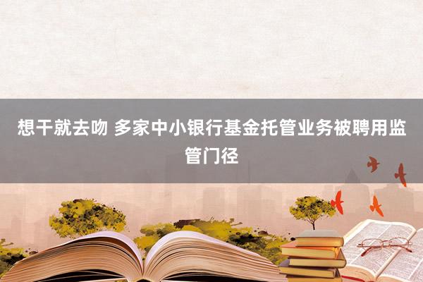 想干就去吻 多家中小银行基金托管业务被聘用监管门径
